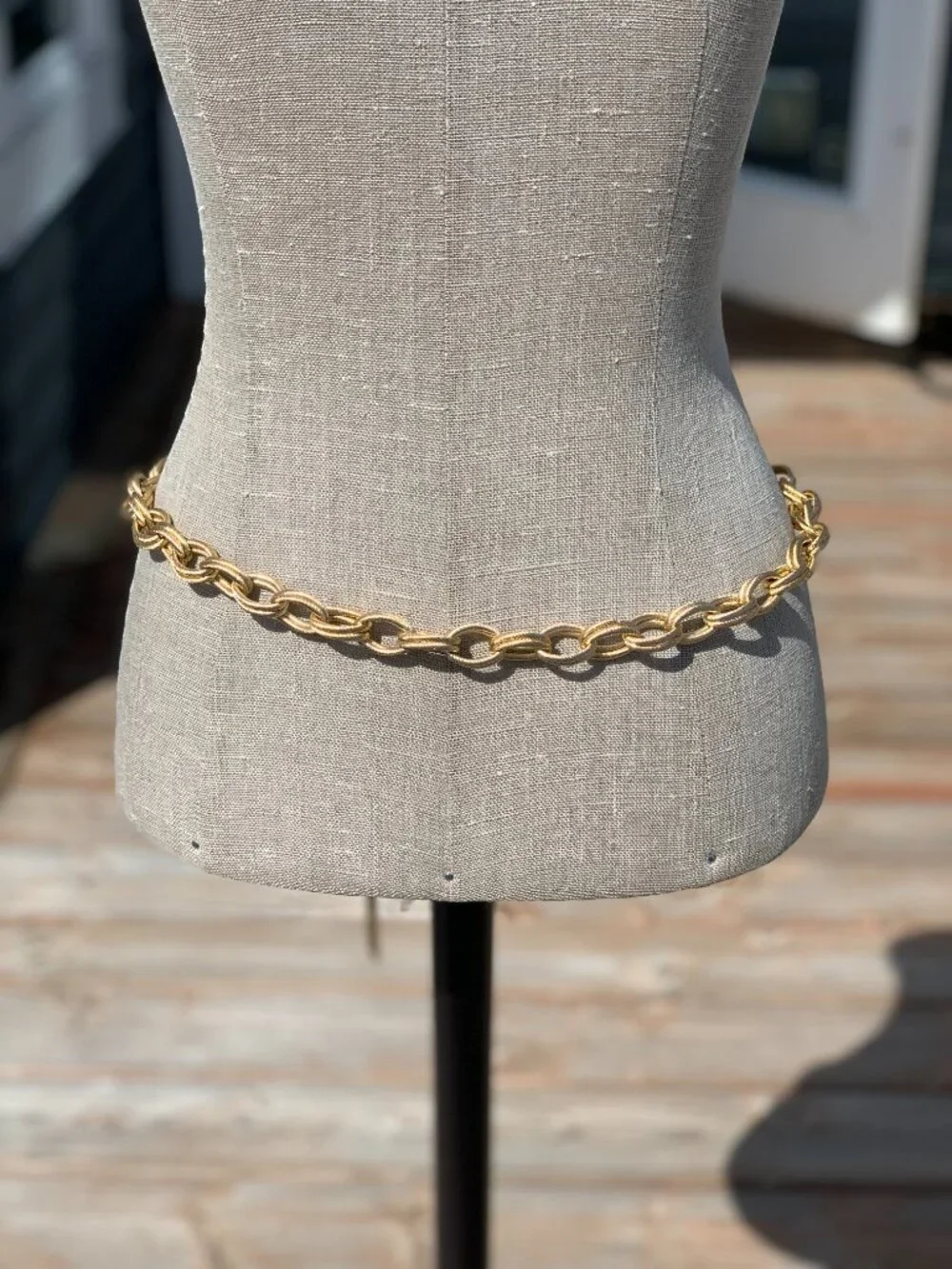 Vintage 70s Gold Hip Waist Chain Belt Bikini Body Jewelry 41 Inch Beach Festival - Picture 4 of 9